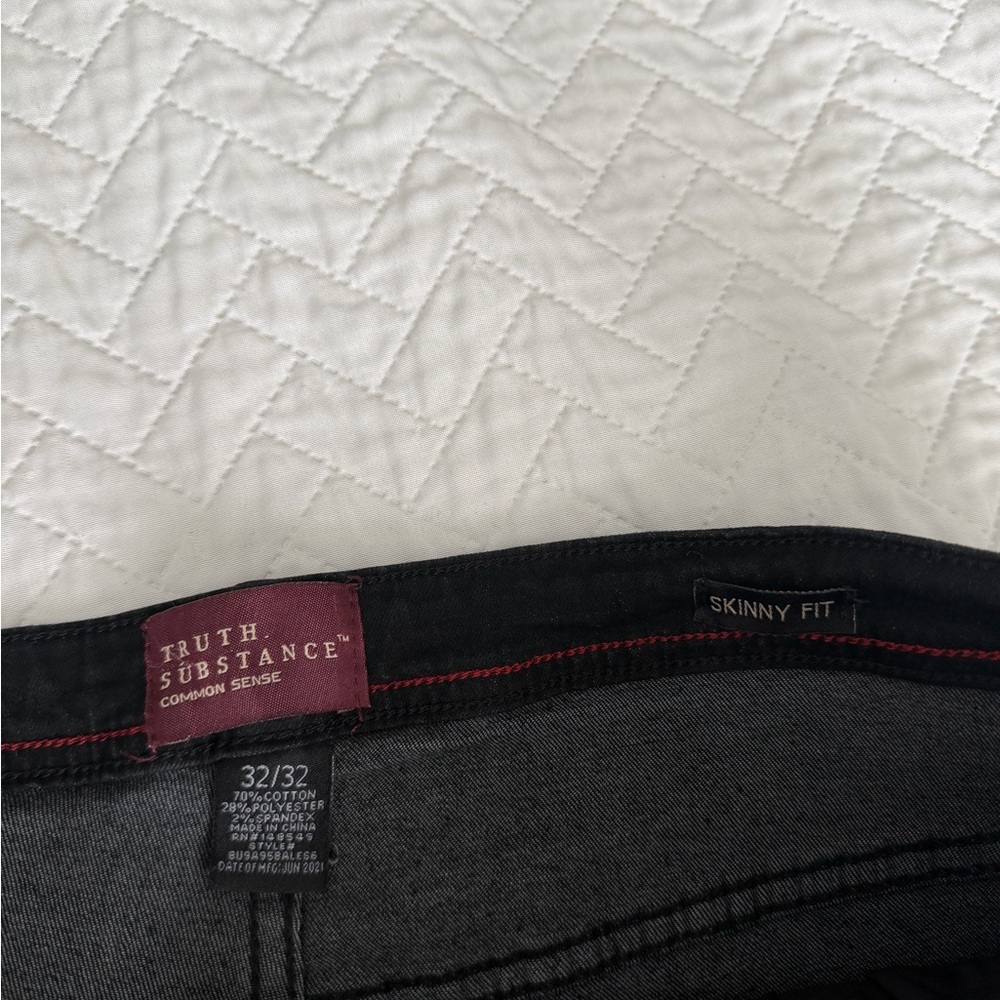 Truth Substance Stylish Black Skinny Jeans for Men 32/32 - Picture 2 of 16